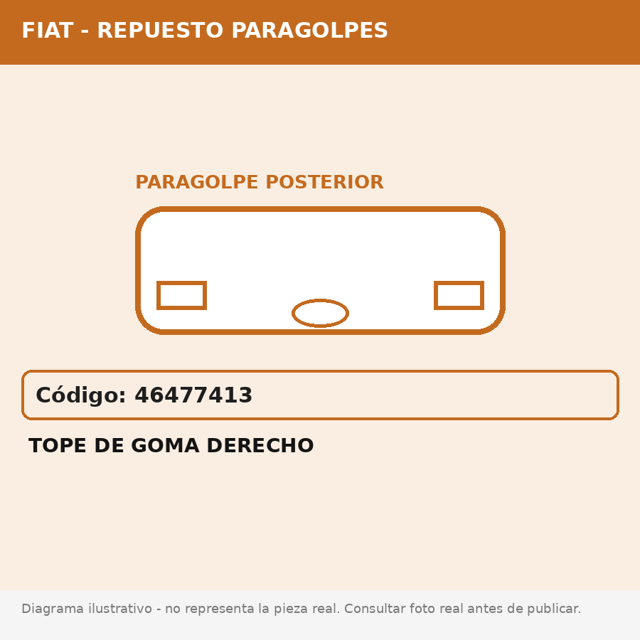Tope De Goma Derecho (Fiat) - Cod. 46477413