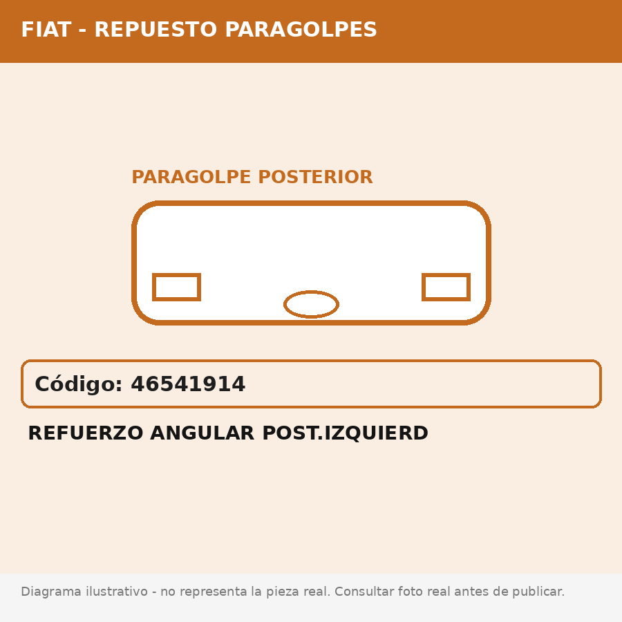 Refuerzo Angular Post.Izquierd (Fiat) - Cod. 46541914