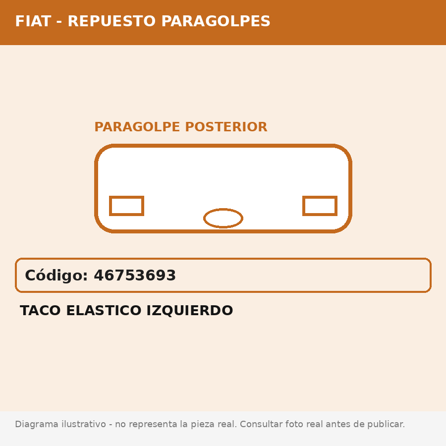 Taco Elastico Izquierdo (Fiat) - Cod. 46753693