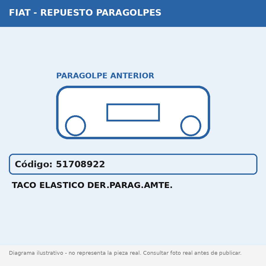 Taco Elastico Der.Parag.Amte. (Fiat) - Cod. 51708922
