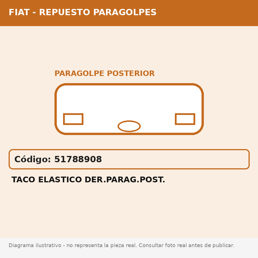 Taco Elastico Der.Parag.Post. (Fiat) - Cod. 51788908