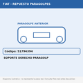 Soporte Derecho Paragolp (Fiat) - Cod. 51794394