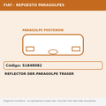 Reflector Der.Paragolpe Traser (Fiat) - Cod. 51849082