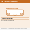 Paragolpe Posterior (Fiat) - Cod. 735552482